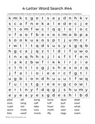 Four Letter Words Puzzle 44