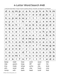 Four Letter Words Puzzle 48