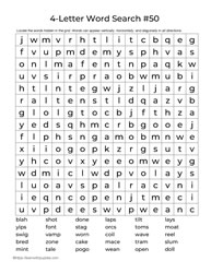 Four Letter Words Puzzle 50