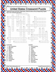 USA States and Capitals Crossword #4