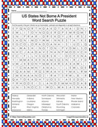 US States Word Search #1