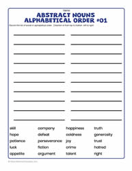 Abstract Nouns Alphabetical Order-01