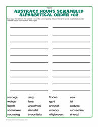 Abstract Nouns Alphabetical Order-10