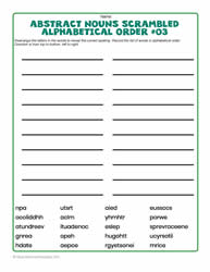 Abstract Nouns Alphabetical Order-11