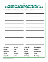 Abstract Nouns Alphabetical Order-15