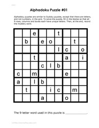 Alphadoku Puzzle #01