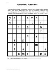 Alphadoku Puzzle #06