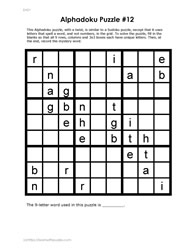 Alphadoku Puzzles #12