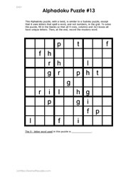 Alphadoku Puzzles #13