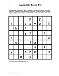 Alphadoku Puzzles #15