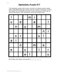 Alphadoku Puzzles #17