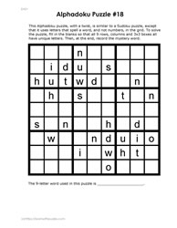 Alphadoku Puzzles #18