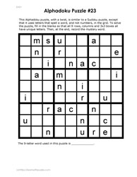 Alphadoku Puzzle #23
