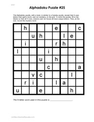 Alphadoku Puzzles #25