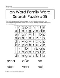 an Word Family Activity