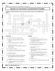 Back To School Crossword #06