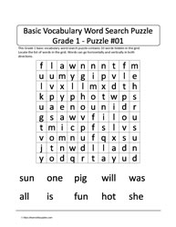 Basic Gr1 Vocab Word Search-1