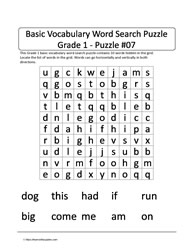 Basic Gr1 Vocab Word Search-7