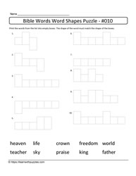 Word Shapes Puzzle-Bible Words