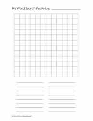 Blank Word Search Templates - Rectangular Learn With Puzzles