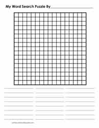 Blank Word Search Templates - Rectangular Learn With Puzzles