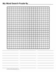 Blank Word Search Templates - Rectangular Learn With Puzzles