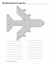 Word Search Template Airplane