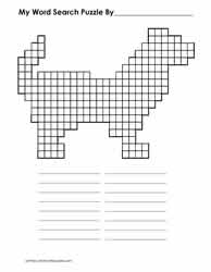 Word Search Template Dog 01