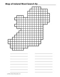 Word Search Template Ireland
