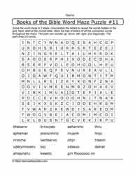 Books of the Bible-Word Maze-11