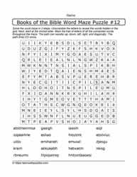 Books of the Bible-Word Maze-12