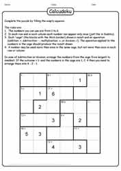 Puzzle Calcudoku Challenge