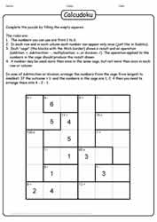 Calcudoku Puzzle Like Sudoku 
