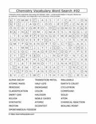 Chemistry Vocab Word Search #02