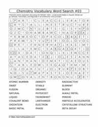 Chemistry Vocab Word Search #03