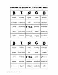 Christmas Bingo Game Cards 29-30