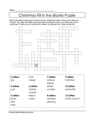 Christmas Freeform Crossword #09