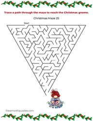 Christmas Mazes for Kids 25-48