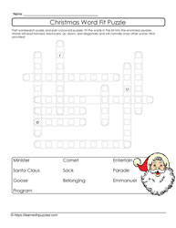 Christmas Word Fit Puzzle #11