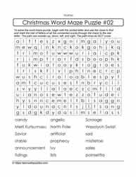 Christmas Word Maze #02