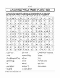 Christmas Word Maze #03