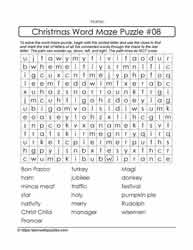 Christmas Word Maze #08