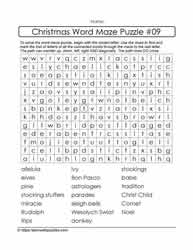 Christmas Word Maze #09