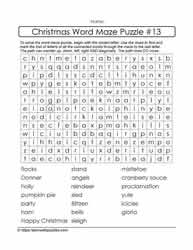 Christmas Word Maze #13