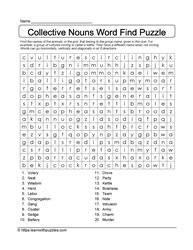 Collective Nouns Word Search 02