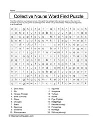 Collective Nouns Word Search 09