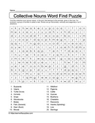 Collective Nouns Word Search 14