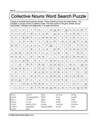 Collective Nouns Word Search 20