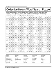 Collective Nouns Word Search 21