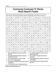 Easy Word Find Puzzle